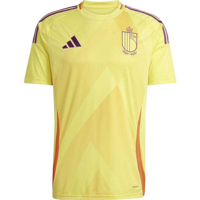adidas Belgium Women's 25 Away Football Shirt - Men's - Impact Yellow / Small