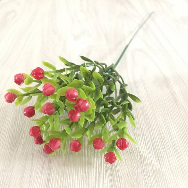 Simulation Large Particles Milan Grain Flower Trough Flower Arrangement Accessories Potted red