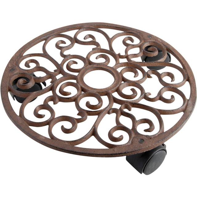 Esschert Design Plant Trolley - Round Cast Iron