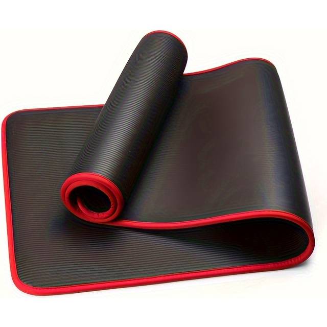 TEMU 1pc Nbr Rubber Yoga Mat, Non-slip, , Extra-wide, Long, Fitness Training Mat, Gym Floor Mat, In Grey, Blue, Purple, Solid Color, Valentine's, , Day, Thanksgiving, Christmas