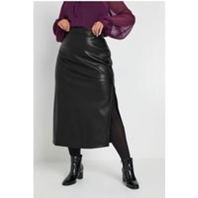 Limited Collection Curve Black Faux Leather Maxi Skirt, Women's Curve & Plus Size, Limited Collection - 30-32