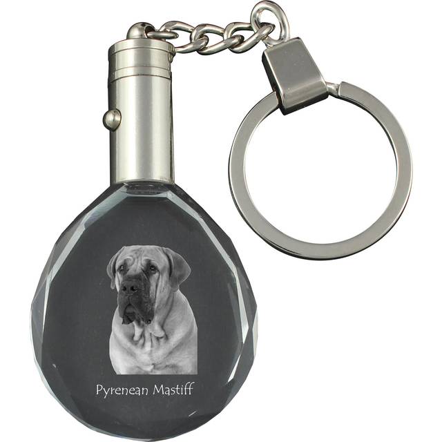 Boerboel, South African Mastiff - pendant with a photo of a dog, crystal key ring in a gift box, a unique gift by Art-Dog transparent