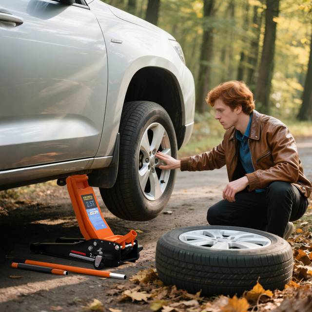 HOMCOM 2.5 Ton Low Profile Floor Jack, 7.5-47 cm Hydraulic Car Trolley Jack, Orange