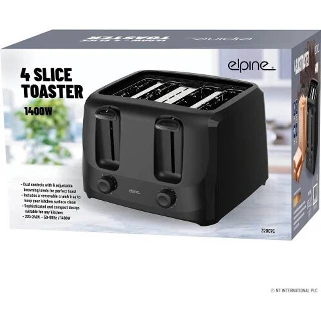 4 slice toaster extra wide slot variable browning control removable crumb tray