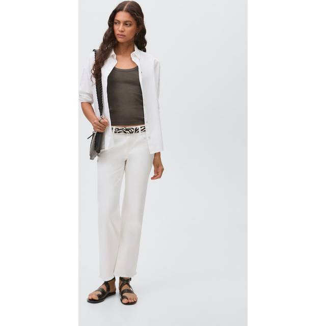Frayed low-rise skinny jeans off white - Teenage girl - XS - MANGO TEEN - Off White
