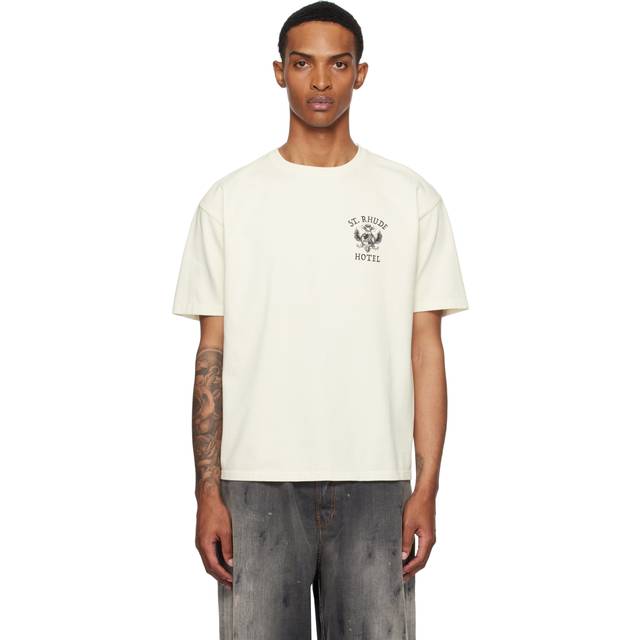 Rhude Off-White 'St. Rhude' Seal T-shirt - 0028 Vintage White - XL