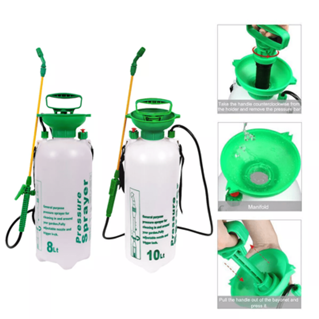 SHEIN Pressure Spray Bottle Garden Sprayer Portable Hand Pump 8, 10L Spray Bottle