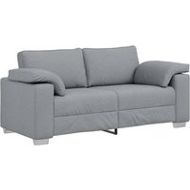 Loveseat Soffa i Ljusgrå Tyg, 140 cm