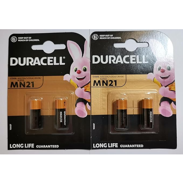 ONOGAL 4x Duracell Alkaline Safety Battery A23 / K23A Lrv08 Gp23 12V Mn21 2017 Lrv08 V23Ga LR23A 23A L1028 Battery 2665