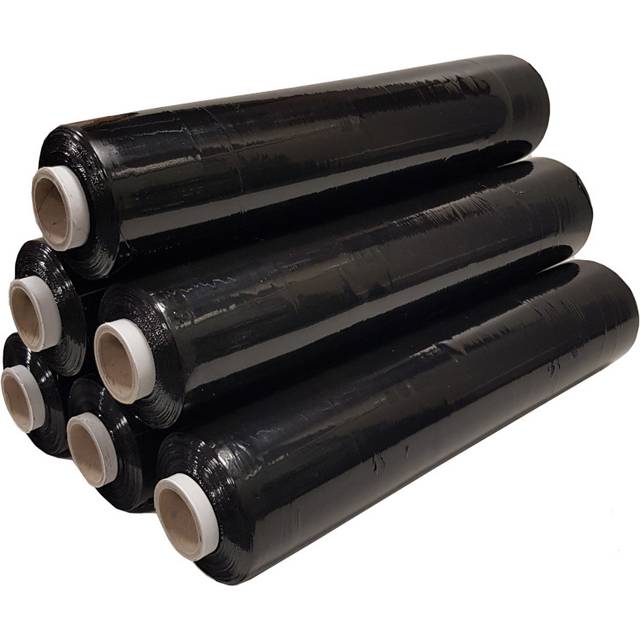 TEMU 6 X Black Multi Use Strong Pallet Wraps | Tear Resistant | Water & Moisture Proof Pallet Stretch Shrink Wrap| High-quality Pallet Wrap 400mm X 250m