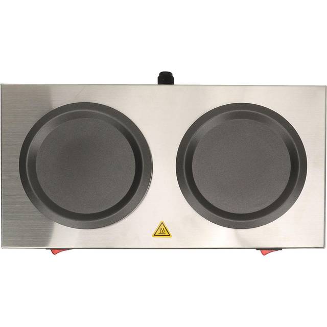 Double Coffee Warmer Commercial Coffee Pot Warmer Double Hot Plate Stainless Steel Portable L