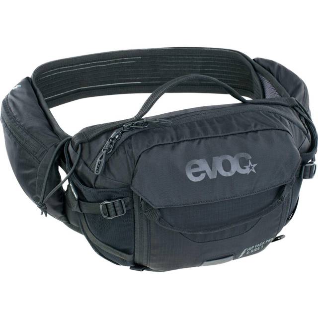 EVOC Hip Pack PRO E-Ride 3 Waist Bag for e-Bike Tours & Trails (3L Capacity, Airflow Contact System, AIRO Flex Hip Belt, Venti Flap System, Bottle