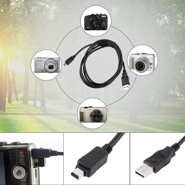 1.5M 12 Pin Data Cable Camera USB Cable Data Transferring Cable For Olympus Digital Camera
