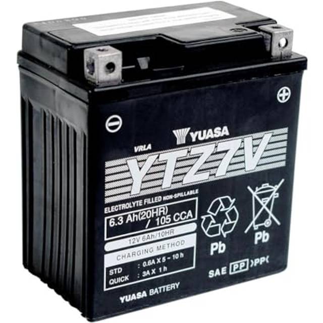 Battery ytz7v wet yuasa fits honda, yamaha motorcycle 2014-2022