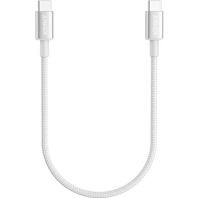 New Nylon USB-C to USB-C Cable (1 ft, 60W), USB 2.0 Type C Charging Cable for MacBook Pro 2020, iPad Pro 2020, iPad Air 4, Samsung Galaxy S21,