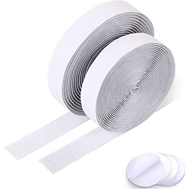 Adhesive Tape, Adhesive gripping Tape, 15 m Velcro Hook Loop Tape, Particularly Strong Adhesive Force, All Types of Photo Frame Installation (White-2