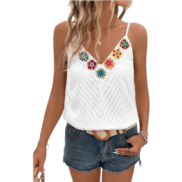 Breezaya Women&#39;s Floral Print Loose Tank Top For Vacation