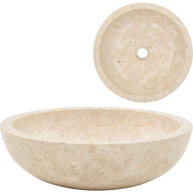 vidaXL Sink 40x12 cm Marble Cream