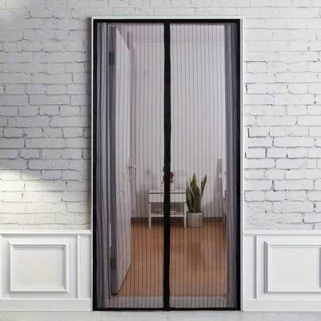 SHEIN 3 Sizes Magnetic Door Curtain Mesh Anti Mosquito/Insect/Dust/Fly Bug Net Punch Free Screen Automatic Closing For Door Decor 1PC