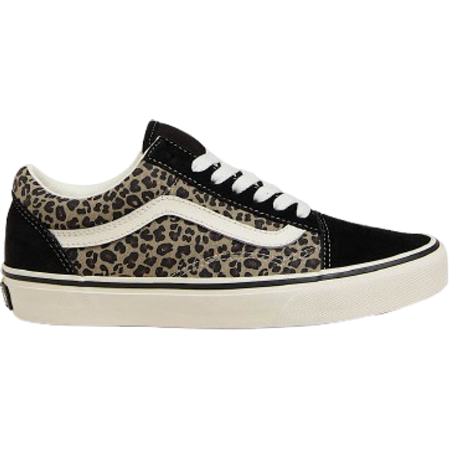 Vans Womens Old Skool Trainers Leopard Multi, 3.5