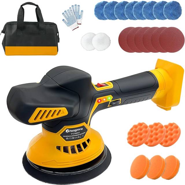 "Cordless Polisher Buffer Sander Car Polishing Machine 6""(No Battery)-Dewalt Battery Compatible"