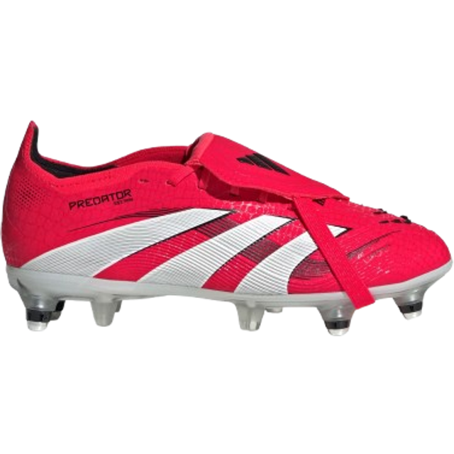 adidas Junior Predator Elite Fold Over Tongue Soft Ground - Lucid Red/Cloud White/Core Black