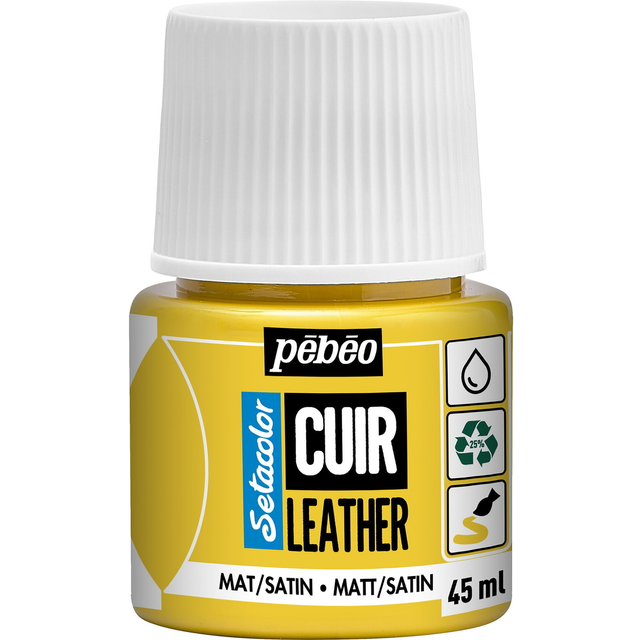 Pebeo Setacolor Leather Paint 45ml - Vivid Yellow