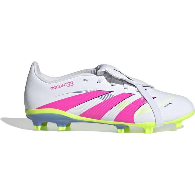 Predator League Fold-Over Tongue Firm Ground Boots Kids - Cloud White / Lucid Pink / Lucid Lemon - 10K,10.5K,11K,11.5K,12K,12.5K,13K,13.5K,1,1.5,2,2.5,3,3.5,4,4.5,5,5.5