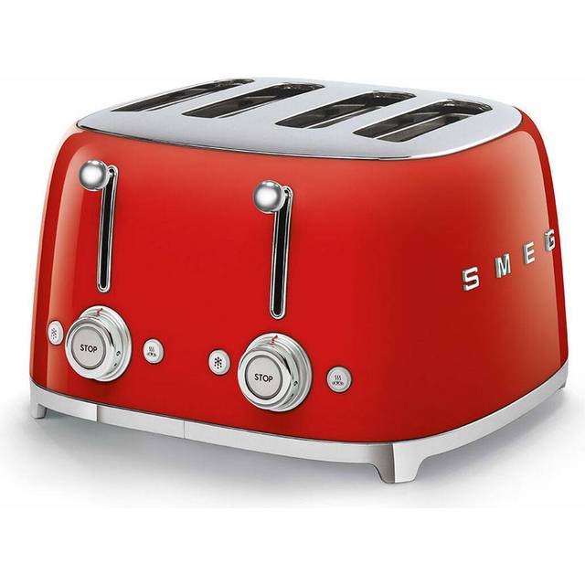 Smeg - TSF03 Toaster 4 Slices - rot/lackiert/2x 6 Röstgradstufen/BxHxT 32x20x30cm - red (20.0 x 32.0 x 30.0cm)