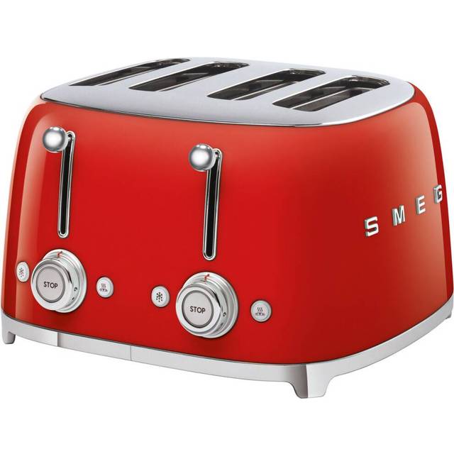 Smeg TSF03RDUK 50's Retro Style 4 Slice Toaster - Red