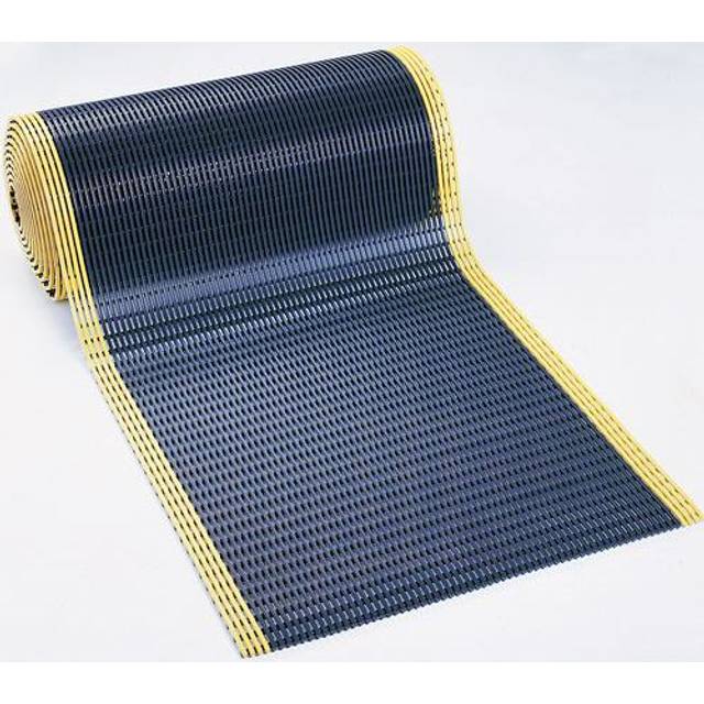 Vynagrip Heavy Duty Anti-Slip Roll Matting - Black with Yellow Borders, Custom Length: 60cm x Linear Metre