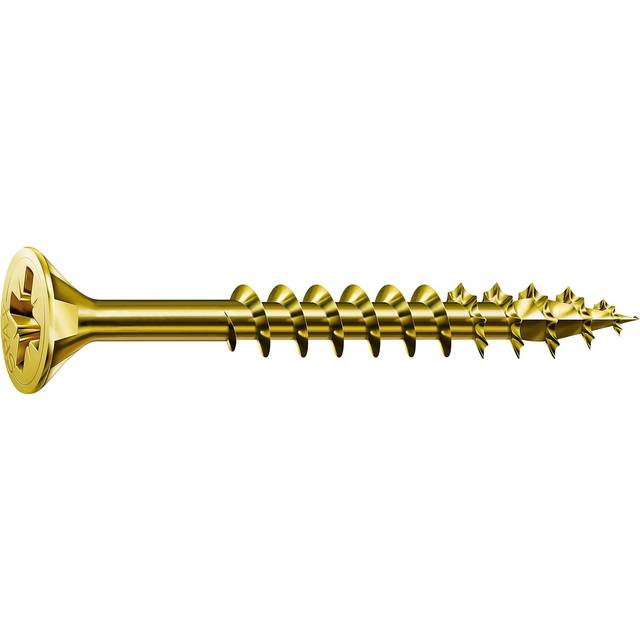 Spax Pozi Countersunk Wood Screw Zinc - Yellow 5MM X 100MM (Box-100)