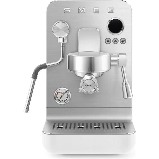Smeg Mini Pro Espresso Coffee Machine - Matte White - EMC02WHMUK