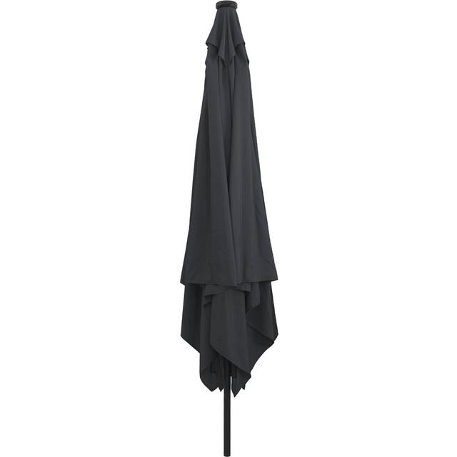 Trädgårdsparasol Antracit och svart 295 x 295 x 245 cm