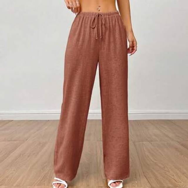 SHEIN Women&#39;s Linen High Waisted Summer Baggy Pants,Fall Women Clothes