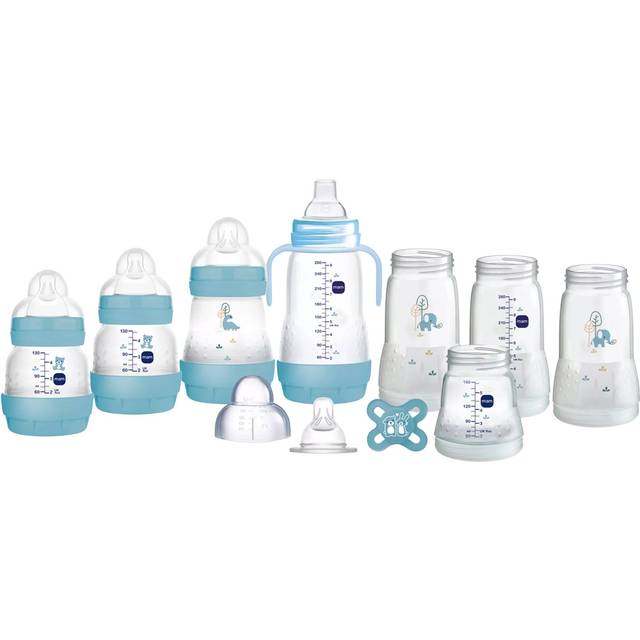 Mam easy start self sterilising anti colic newborn starter set - blue