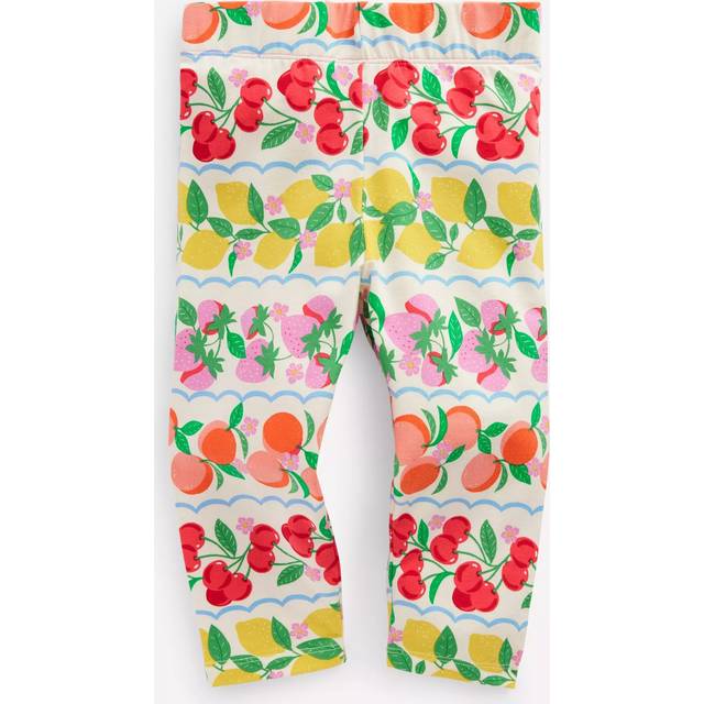 Mini Boden Kids' Fun Cropped Leggings, Rainbow Fruit Stripe