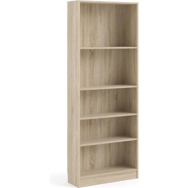 Basic Tall Wide Bookcase (4 Shelves) In Oak