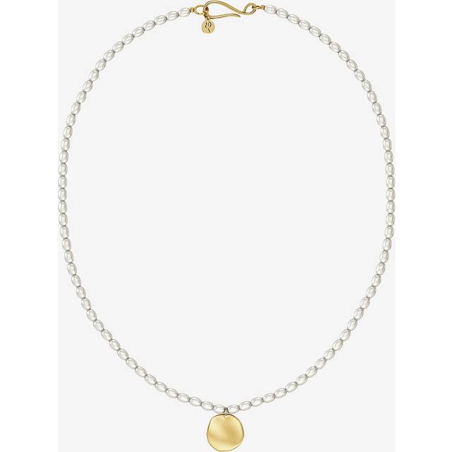 Edblad - Halsband Pearl Signet Multi Gold - Guld