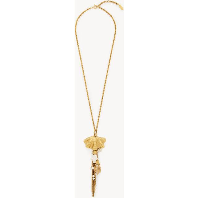 Chloé - Gold-tone, Faux Pearl, Crystal And Resin Necklace - One size