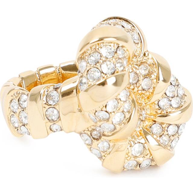 Lanvin-Golden Brass Rhinestone Melodie Ring-Donna - 51 RINGS