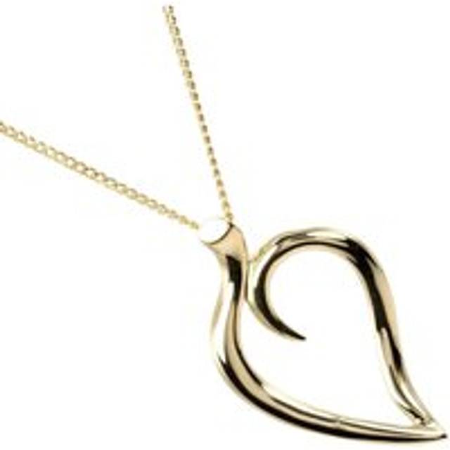Womens Preloved Abstract Heart Pendant Necklace Wo - Gold - Metallics - One Size