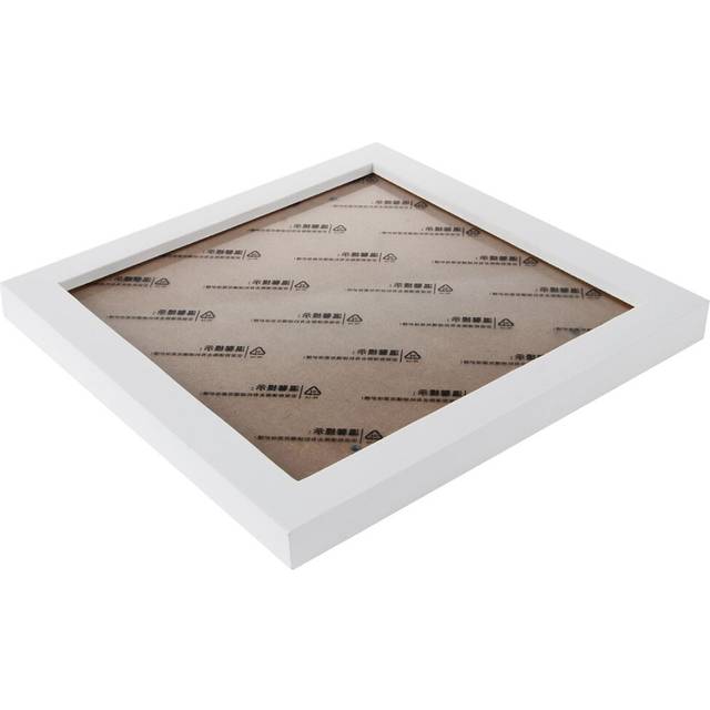 Square Thick Pine Wood Photo Frame Wall Picture (White,8 Inch)