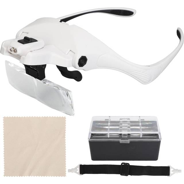 Eyeglasses Magnifier for Reading Embroidery Maintenance Carving LED Lens Magnifying Glass Bracket