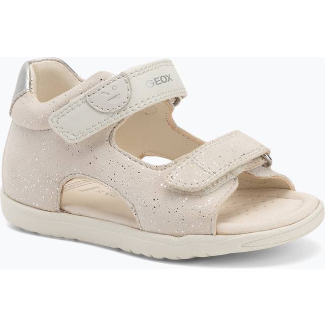 GEOX Sandal Macchia Baby Girl White/silver, Size: 19 (19)