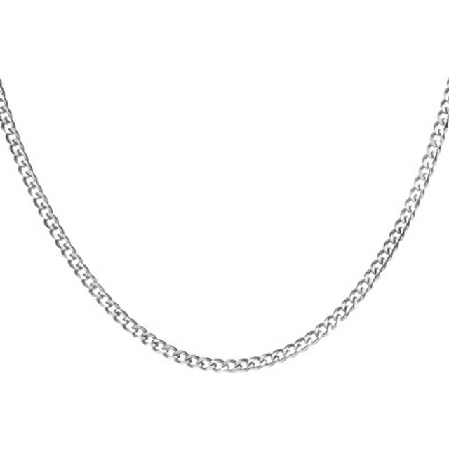 Mens chains necklaces 5mm 18 inch long stainless steel chain necklace, silver