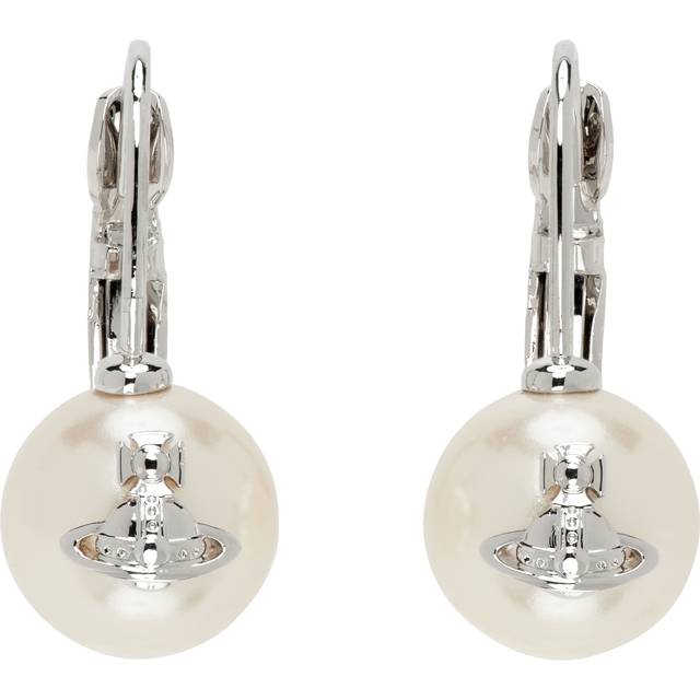 Vivienne Westwood Silver Gia Drop Earrings - P103 Platinum/Crea - UNI
