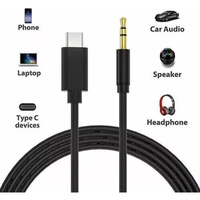 Aux cable usb c type c to 3.5mm car audio music for apple iphone 15 pro max plus
