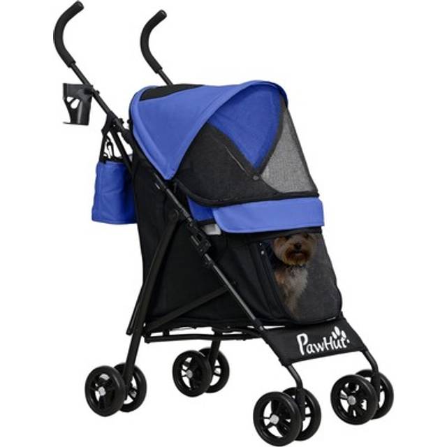 PawHut Lightweight Foldable Dog Stroller for Mini Dogs, Dark Blue