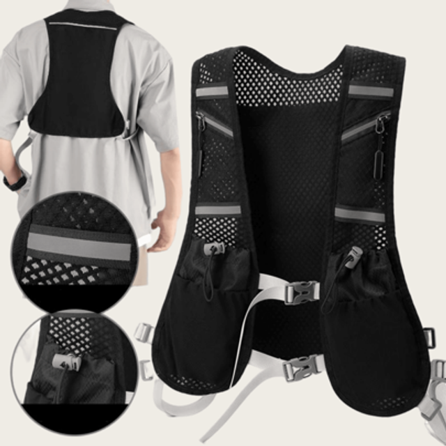 SHEIN Running Phone Holder Vest Backpack (Only Backpack Without Bladder) |Hydration Backpack Camel Backpack(Without Bladder)|Lightweight Running Hydration V